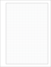 Orange Media brand GRID Paper. GREY Grid. Premium Paper. Loose Sheet Pack. (8.5" x 11") 1/4" Box Grid. LP-OM-GRID-LS-GR