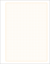 Orange Media brand GRID Paper. ORANGE Grid. Premium Paper. Loose Sheet Pack. (8.5" x 11") 1/4" Box Grid. LP-OM-GRID-LS-OR