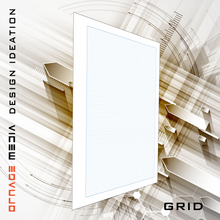 Orange Media brand GRID Paper. BLUE Grid. Premium Paper. Loose Sheet Pack. (8.5" x 11") 1/8" Box Grid. LP-OM-GRID-LS-BL