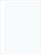 Orange Media brand GRID Paper. BLUE Grid. Premium Paper. Loose Sheet Pack. (8.5" x 11") 1/8" Box Grid. LP-OM-GRID-LS-BL