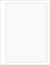 Orange Media brand GRID Paper. GREY Grid. Premium Paper. Loose Sheet Pack. (8.5" x 11") 1/8" Box Grid. LP-OM-GRID-LS-GR