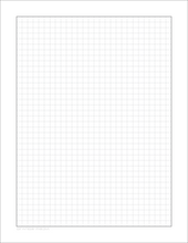 Orange Media brand GRID Paper. GREY Grid. Premium Paper. Loose Sheet Pack. (8.5" x 11") 1/4" Box Grid. LP-OM-GRID-NS-GR