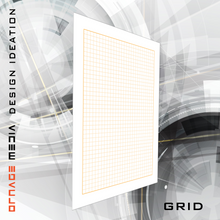 Orange Media brand GRID Paper. ORANGE Grid. Premium Paper. Loose Sheet Pack. (8.5" x 11") 1/4" Box Grid. LP-OM-GRID-NS-OR