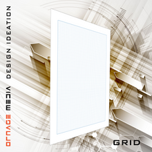 Orange Media brand GRID Paper. BLUE Grid. Premium Paper. Loose Sheet Pack. (8.5" x 11") 1/8" Box Grid. LP-OM-GRID-NS-BL