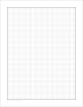 Orange Media brand GRID Paper. GREY Grid. Premium Paper. Loose Sheet Pack. (8.5" x 11") 1/8" Box Grid. LP-OM-GRID-NS-GR