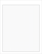 Orange Media brand GRID Paper. GREY Grid. Premium Paper. Loose Sheet Pack. (8.5" x 11") 1/8" Box Grid. LP-OM-GRID-TS-GR