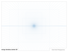 PERSPECTIVE GRID Paper. BLUE Grid. Loose Sheet Pack. (8.5" x 11") 1 Point Perspective. LP-GRID-PERS-1P-BL