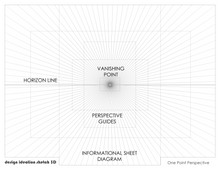 PERSPECTIVE GRID Paper. GREY Grid. Loose Sheet Pack. (8.5" x 11") 1 Point Perspective. LP-GRID-PERS-1P-GR