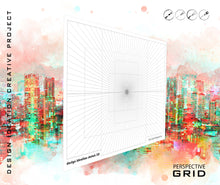 PERSPECTIVE GRID Paper. GREY Grid. Loose Sheet Pack. (8.5" x 11") 1 Point Perspective. LP-GRID-PERS-1P-GR