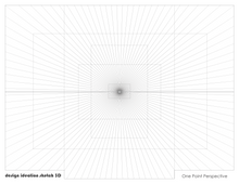 PERSPECTIVE GRID Paper. GREY Grid. Loose Sheet Pack. (8.5" x 11") 1 Point Perspective. LP-GRID-PERS-1P-GR