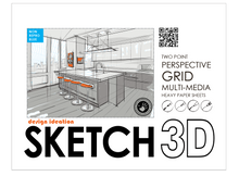 PERSPECTIVE GRID Paper. BLUE Grid. Premium Paper. Loose Sheet Pack. (8.5" x 11") 2 Point Perspective. LP-GRID-PERS-2P-BL