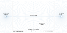 PERSPECTIVE GRID Paper. BLUE Grid. Premium Paper. Loose Sheet Pack. (8.5" x 11") 2 Point Perspective. LP-GRID-PERS-2P-BL