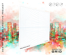 PERSPECTIVE GRID Paper. BLUE Grid. Premium Paper. Loose Sheet Pack. (8.5" x 11") 2 Point Perspective. LP-GRID-PERS-2P-BL