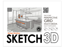 PERSPECTIVE GRID Paper. GREY Grid. Premium Paper. Loose Sheet Pack. (8.5" x 11") 2 Point Perspective. LP-GRID-PERS-2P-GR