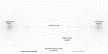 PERSPECTIVE GRID Paper. GREY Grid. Premium Paper. Loose Sheet Pack. (8.5" x 11") 2 Point Perspective. LP-GRID-PERS-2P-GR