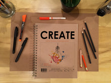CREATE Sketchbook. Wire Bound. Journal Style. Multi-Media. (8.5" x 11") LS50S