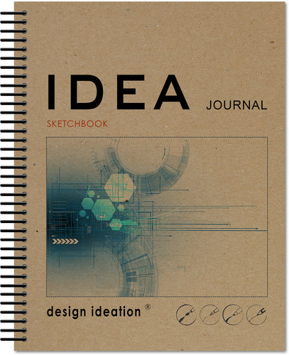 IDEA Journal Sketchbook. Spiral Bound. Journal Style. Multi-Media. (8.5