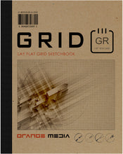 Lay Flat Grid Sketchbook: Removable Sheets, GREY Grid Paper. Creative Project. (8.5" x 11") GRID-LF-OM-18-BOX-GR-2550