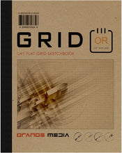 Lay Flat Grid Sketchbook: Removable Sheets, ORANGE Grid Paper. Creative Project. (8.5" x 11") GRID-LF-OM-BOX-18-OR-50100