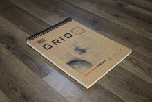 Blue Grid Sketchbook. Spiral Bound. Top Spine. Multi-Media Paper. 1/4" Box Grid. (8.5" x 11") SB-50100-TS