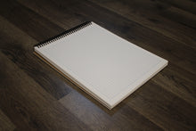 Blue Grid Sketchbook. Spiral Bound. Top Spine. Multi-Media Paper. 1/4" Box Grid. (8.5" x 11") SB-50100-TS