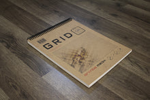 Grey Grid Sketchbook. Spiral Bound. Top Spine. Multi-Media Paper. 1/8" Box Grid. (8.5" x 11") SB-50100-TS