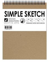 SIMPLE SKETCH Sketchbook : Spiral Bound. Journal Style. Multi-media Book. (8.5" x 11") 50S