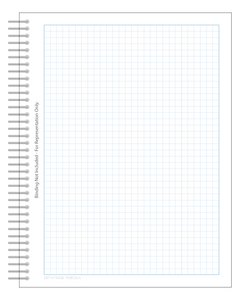 DIY GRID Sketchbook. Print License. PDF File Download. 8.5" x 11" Grid Sheet. 1/4" BOX GRID. BLUE.