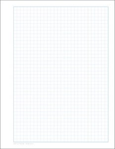 DIY GRID Sketchbook. Print License. PDF File Download. 8.5" x 11" Grid Sheet. 1/4" BOX GRID. BLUE.