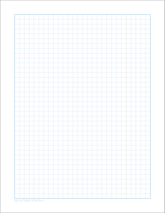 DIY GRID Sketchbook. Print License. PDF File Download. 8.5" x 11" Grid Sheet. 1/4" BOX GRID. BLUE.