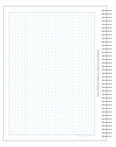 DIY GRID Sketchbook. Print License. PDF File Download. 8.5" x 11" Grid Sheet. 1/4" BOX GRID. BLUE.