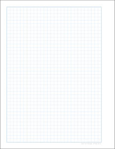 DIY GRID Sketchbook. Print License. PDF File Download. 8.5" x 11" Grid Sheet. 1/4" BOX GRID. BLUE.