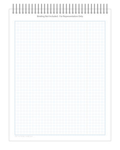 DIY GRID Sketchbook. Print License. PDF File Download. 8.5" x 11" Grid Sheet. 1/4" BOX GRID. BLUE.