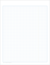 DIY GRID Sketchbook. Print License. PDF File Download. 8.5" x 11" Grid Sheet. 1/4" BOX GRID. BLUE.