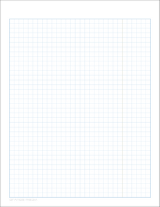 DIY GRID Sketchbook. Print License. PDF File Download. 8.5" x 11" Grid Sheet. 1/4" BOX GRID. BLUE.
