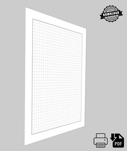 PDF File Download. DIY GRID Sketchbook. Print License. 8.5" x 11" Grid Sheet. 1/4" BOX GRID. GREY.
