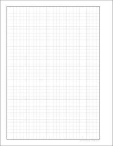 DIY GRID Sketchbook. Print License. PDF File Download. 8.5" x 11" Grid Sheet. 1/4" BOX GRID. GREY.