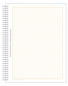 DIY GRID Sketchbook. Print License. PDF File Download. 8.5" x 11" Grid Sheet. 1/4" BOX GRID. ORANGE.