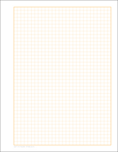 DIY GRID Sketchbook. Print License. PDF File Download. 8.5" x 11" Grid Sheet. 1/4" BOX GRID. ORANGE.