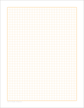 DIY GRID Sketchbook. Print License. PDF File Download. 8.5" x 11" Grid Sheet. 1/4" BOX GRID. ORANGE.
