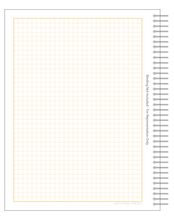 DIY GRID Sketchbook. Print License. PDF File Download. 8.5" x 11" Grid Sheet. 1/4" BOX GRID. ORANGE.