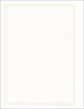 DIY GRID Sketchbook. Print License. PDF File Download. 8.5" x 11" Grid Sheet. 1/4" BOX GRID. ORANGE.