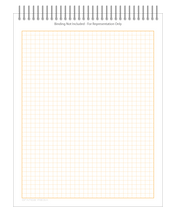DIY GRID Sketchbook. Print License. PDF File Download. 8.5" x 11" Grid Sheet. 1/4" BOX GRID. ORANGE.