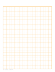 DIY GRID Sketchbook. Print License. PDF File Download. 8.5" x 11" Grid Sheet. 1/4" BOX GRID. ORANGE.