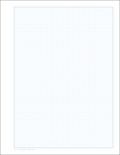 DIY GRID Sketchbook. Print License. PDF File Download. 8.5" x 11" Grid Sheet. 1/8" BOX GRID. BLUE.