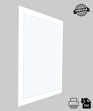 PDF File Download. DIY GRID Sketchbook. Print License. 8.5" x 11" Grid Sheet. 1/8" BOX GRID. BLUE.
