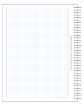 DIY GRID Sketchbook. Print License. PDF File Download. 8.5" x 11" Grid Sheet. 1/8" BOX GRID. BLUE.