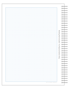 DIY GRID Sketchbook. Print License. PDF File Download. 8.5" x 11" Grid Sheet. 1/8" BOX GRID. BLUE.