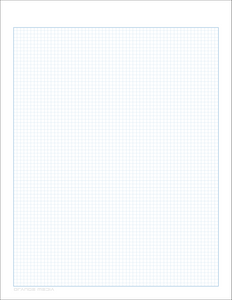 DIY GRID Sketchbook. Print License. PDF File Download. 8.5" x 11" Grid Sheet. 1/8" BOX GRID. BLUE.