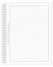 DIY GRID Sketchbook. Print License. PDF File Download. 8.5" x 11" Grid Sheet. 1/8" BOX GRID. GREY.